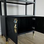 Стеллаж со стеклянными полками Elsa Dreams Black варинант исполнения - 2 | Loft Concept в Грозном