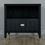 Прикроватная тумбочка с полкой Elsa Dreams Black варинант исполнения - 5 | Loft Concept в Грозном
