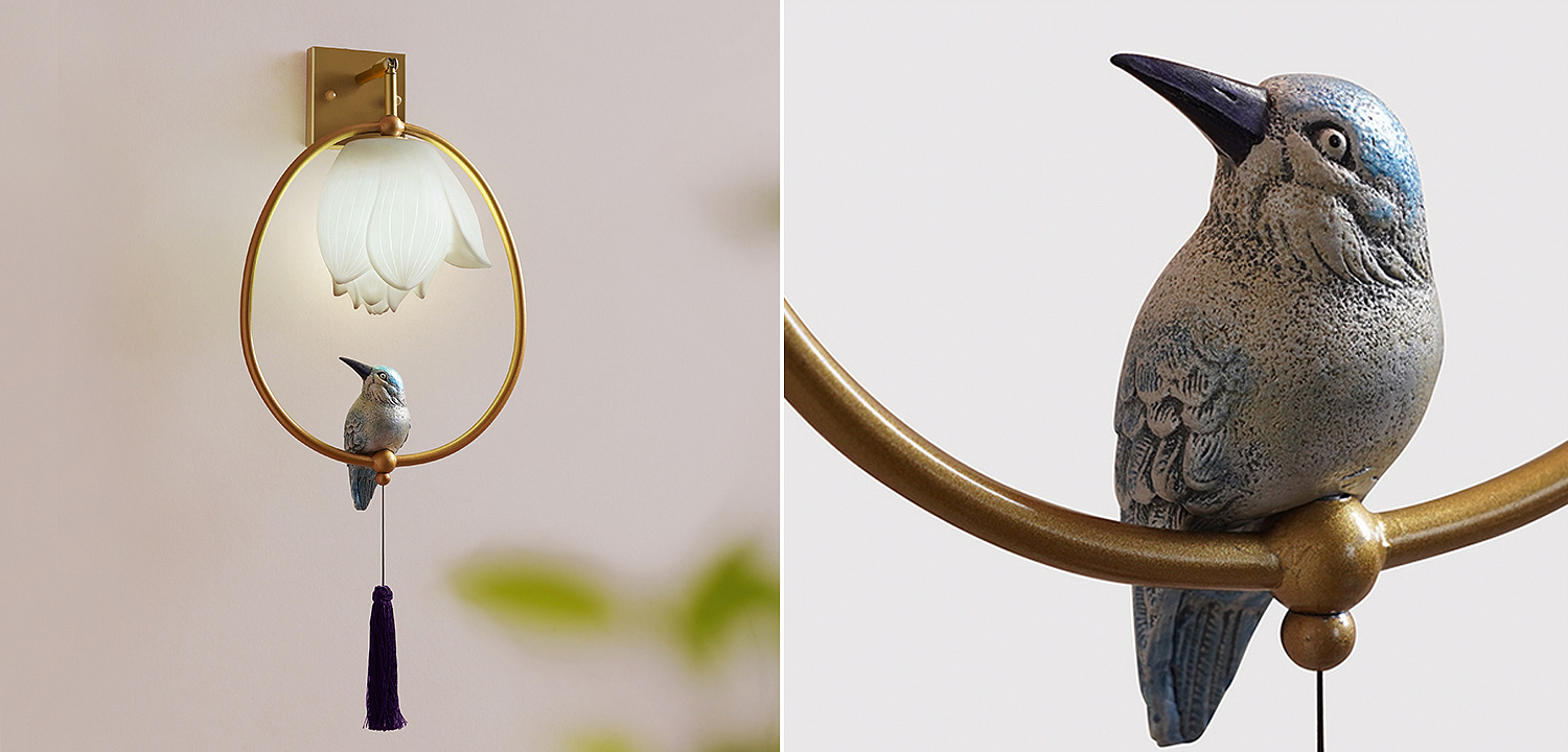 Бра White Flower and bird Sconce Бра White Flower and bird Sconce - Loft-Concept в Грозном