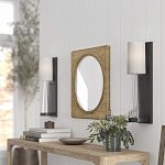 Бра на прозрачном штативе с тканевым абажуром в форме цилиндра Conciseness варинант исполнения - 5 | Loft Concept в Грозном