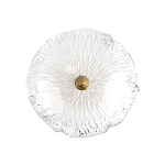 Бра в форме прозрачного стеклянного цветка с рельефной текстурой Textured Glass варинант исполнения - 3 | Loft Concept в Грозном