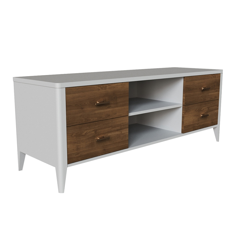 ТВ-тумба с 4-мя ящиками и полками Tasteful Furniture Слоновая кость ТВ-тумба с 4-мя ящиками и полками Tasteful Furniture Слоновая кость в Грозном | Loft Concept