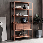 Стеллаж в гостиную для книг Moon Walnut Furniture варинант исполнения - 4 | Loft Concept в Грозном