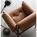 Кресло с деревянным каркасом и обивкой из натуральной кожи Medieval Furniture варинант исполнения - 5 | Loft Concept в Грозном