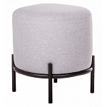 Круглый пуф на металлических ножках с обивкой из рогожки Casey Poof варинант исполнения - 2 | Loft Concept в Грозном