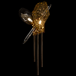 Бра с 2-мя плафонами из стекла и металла и вертикальными подвесками Gilded Mirage  варинант исполнения - 6 | Loft Concept в Грозном