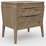 Тумба прикроватная из массива дуба с 2-мя ящиками Tasteful Furniture варинант исполнения - 1 | Loft Concept в Грозном