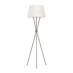 Торшер на трех тонких перекрещенных ножках с белым конусным абажуром из льна Feiss варинант исполнения - 5 | Loft Concept в Грозном