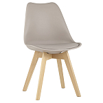 Стул с основой из пластика и мягким сиденьем Arvika Beige варинант исполнения - 1 | Loft Concept в Грозном