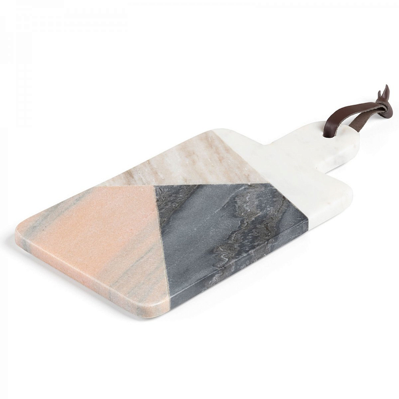 Разделочная доска Marble Triangles Розовый (Rose) Серый Белый Разделочная доска Marble Triangles Розовый (Rose) Серый Белый в Грозном | Loft Concept