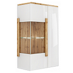 Витрина навесная двухдверная с белым глянцевым фасадом Grace of Furniture варинант исполнения - 1 | Loft Concept в Грозном