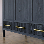 Большой Шкаф Primo Черный дуб с 3 дверьми и 3 выдвижными ящиками варинант исполнения - 5 | Loft Concept в Грозном