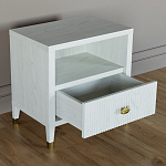Прикроватная тумбочка с полкой Elsa Dreams White варинант исполнения - 2 | Loft Concept в Грозном