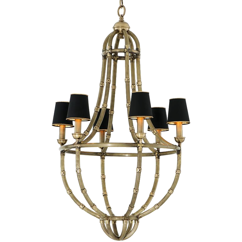 Люстра Chandelier Moreaux L Латунь Черный в Грозном | Loft Concept 
