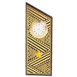 Часы подарочные настольные в виде погона Генерала из натурального камня Змеевик Gold Military Clock варинант исполнения - 7 | Loft Concept в Грозном