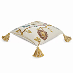 Чехол на подушку с кисточками и вышивкой птиц Ethnic mix Birds Square варинант исполнения - 1 | Loft Concept в Грозном