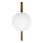 Бра с золотым основанием и белым плафоном в форме шара Bubble варинант исполнения - 4 | Loft Concept в Грозном