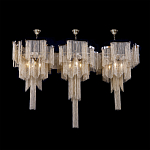 Люстра большая из золотистых металлических цепочек Atlantis Chain варинант исполнения - 3 | Loft Concept в Грозном