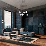 Торшер с 2-мя сферическими стеклянными плафонами Splatter варинант исполнения - 3 | Loft Concept в Грозном