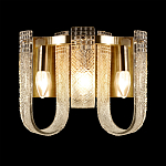 Бра с металлическим основанием золотого цвета и хрустальными подвесками Textured Glass варинант исполнения - 1 | Loft Concept в Грозном