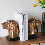 Держатель для книг с бронзовыми фигурками головы собаки Dog Elegance  варинант исполнения - 5 | Loft Concept в Грозном