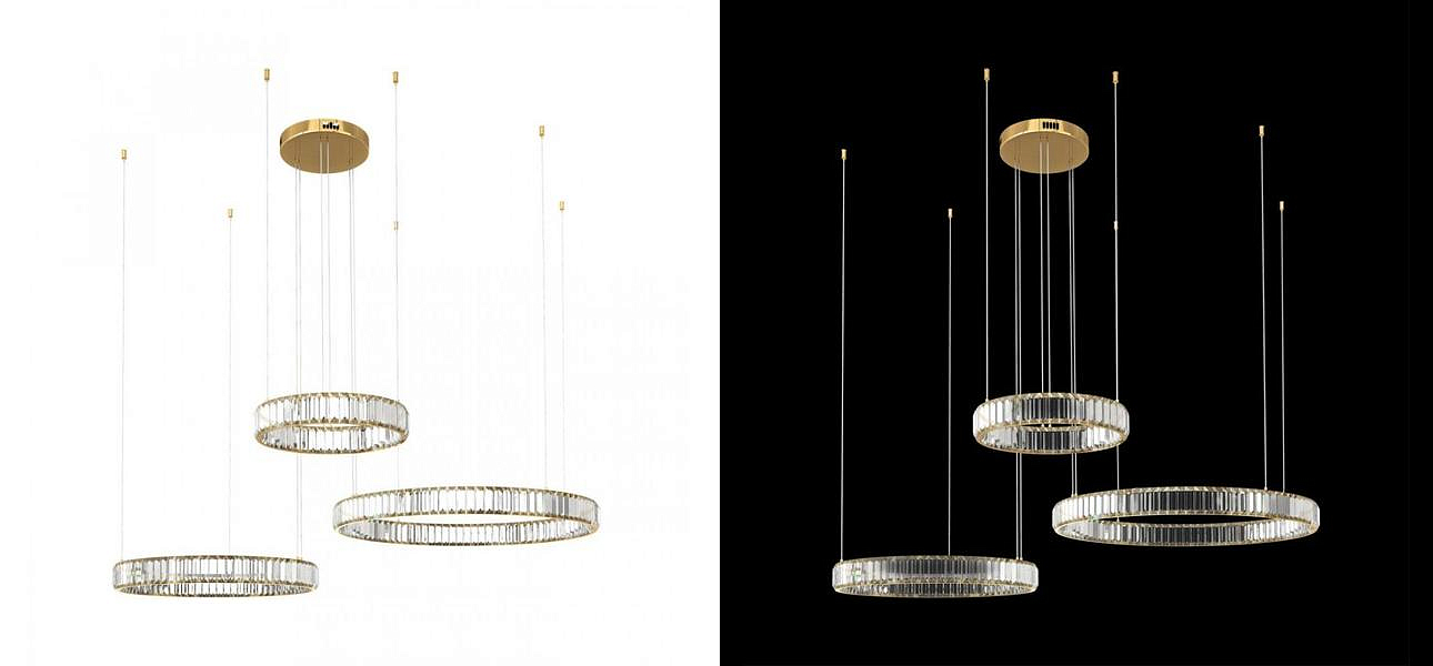 Люстра Триптих Crystal Ring Золото Люстра Триптих Crystal Ring Золото - Loft-Concept в Грозном