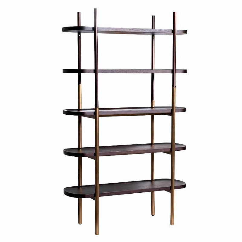 Стеллаж Agostin Rack Латунь Шоколад Стеллаж Agostin Rack Латунь Шоколад в Грозном | Loft Concept