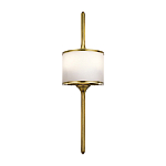 Бра вертикальное с белым полукруглым плафоном и длинным стержнем S Kichler варинант исполнения - 1 | Loft Concept в Грозном