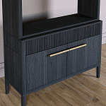 Стеллаж Primo с ящиками Черный дуб  варинант исполнения - 3 | Loft Concept в Грозном