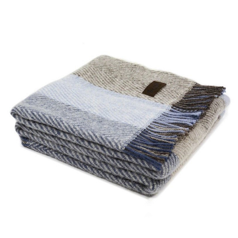 Плед VADSO SPINA 1002 Marzotto Серый Голубой в Грозном | Loft Concept 