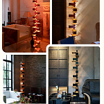 Торшер с каркасом из множества полок Links варинант исполнения - 3 | Loft Concept в Грозном