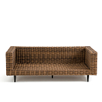 Трехместный садовый диван из плетеного пластика Matteo варинант исполнения - 8 | Loft Concept в Грозном