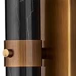 Бра цилиндрической формы чёрного цвета с 2-мя плафонами Marble Glow варинант исполнения - 4 | Loft Concept в Грозном