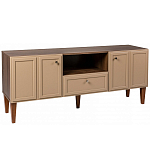 ТВ-тумба бежевая из массива бука с 2-мя дверками и ящиком Wenge Light варинант исполнения - 1 | Loft Concept в Грозном