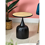 Приставной столик с факутрным черным основанием Ethiopia варинант исполнения - 2 | Loft Concept в Грозном