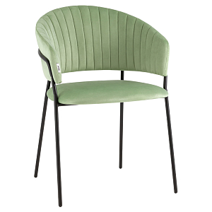 Стул в велюре фисташкового цвета Horizon