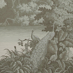 Обои ручная роспись Le Brésil Crystal Grey варинант исполнения - 1 | Loft Concept в Грозном