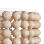 Люстра в форме цилиндра с вставками из деревянных бусин Wooden Beads варинант исполнения - 3 | Loft Concept в Грозном