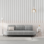 Стол приставной с овальными элементами бело-бежевого цвета NUN SIDE TABLE WHITE LIGHT MOCHA варинант исполнения - 2 | Loft Concept в Грозном