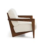 Кресло Avalon White Boucle из массива ореха варинант исполнения - 3 | Loft Concept в Грозном