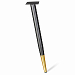 Стол обеденный с коричневой прямоугольной столешницей из керамики на четырех металлических ножках Brown Ceramics варинант исполнения - 3 | Loft Concept в Грозном