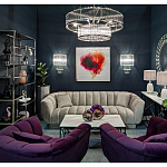 Диван трехместный велюровый серый Island of Comfort варинант исполнения - 5 | Loft Concept в Грозном