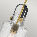 Подвесной светильник с цилиндрическим плафоном из прозрачного стекла с пузырьками Kichler варинант исполнения - 4 | Loft Concept в Грозном