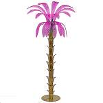 Торшер Glass Decorated Palm Floor Lamp Pink Листья Пальмы  варинант исполнения - 3 | Loft Concept в Грозном