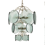 Люстра с каскадом из круглых декоративных элементов Discs of Light варинант исполнения - 2 | Loft Concept в Грозном