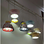 Подвесные светильники в виде чаши с цветочным блюдцем Flower Reversal варинант исполнения - 6 | Loft Concept в Грозном