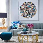 Дизайнерский журнальный столик чёрный с круглой столешницей Arycy варинант исполнения - 1 | Loft Concept в Грозном