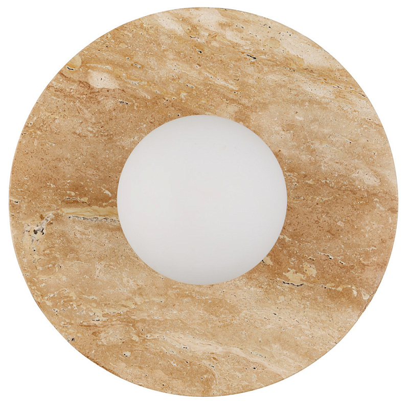 Бра в виде диска с плафоном из матового белого стекла Marble Glow Коричневый Белое матовое стекло Бра в виде диска с плафоном из матового белого стекла Marble Glow Коричневый Белое матовое стекло в Грозном | Loft Concept