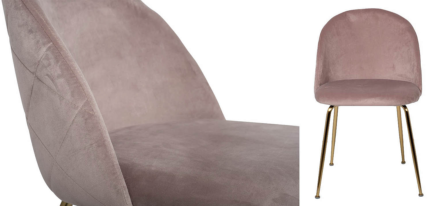 Стул Sadler Chair pink velor Стул Sadler Chair pink velor - Loft-Concept в Грозном