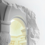 Встраиваемый в стену гипсовый светильник под покраску с колоннами и арками в античном стиле Antiquity Athena варинант исполнения - 14 | Loft Concept в Грозном